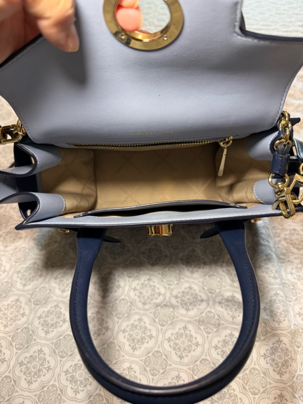 Michael Kors Carmen Flap Belted Satchel - Picture 9 of 16